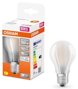 Lampada LED Retrofit Standard, Vetro Satinato, 10W, 6500K, 1521Lm (Osram 435445) - Product Image 1