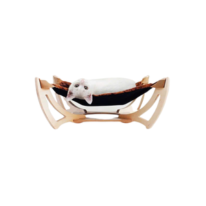 Custom Design Solid Wood Cat Hammock <b>Bed</b> Classic Cartoon Style Rectangle Indoor <b>Cave</b> Furniture for Small Pets Vietnam Production - Product Image 1