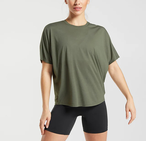 เสื้อยืดคอกลมแขนสั้นผ้าคอตตอนสีพื้นสีดำและสีขาว100% เป็นมิตรกับสิ่งแวดล้อม - Product Image 4