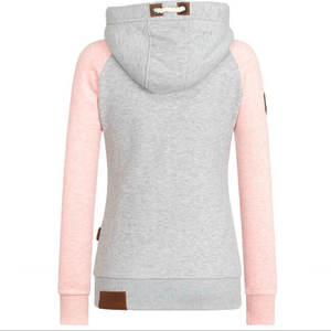 เสื้อฮู้ดมีซิป100% ผ้าคอตตอนออร์แกนิกปักโลโก้ตามสั่งสำหรับผู้หญิงมาใหม่2025สำหรับฤดูใบไม้ร่วง - Product Image 2