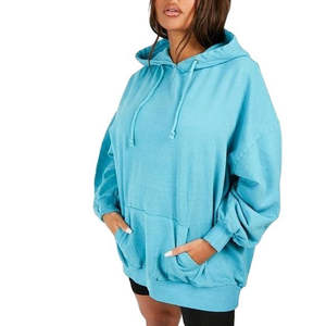 Ligero mejor venta en línea mujeres ácido lavado sudaderas Streetwear logotipo personalizado manga larga Sudadera con capucha para las mujeres - Product Image 5