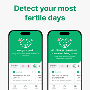 Pruebas de Ovulación PREGABLE, Kit de Pruebas de Embarazo con APP GRATUITA, SmileReader (con vasos para ayudarte a recoger el orina fácilmente para realizar el test) - Product Image 2