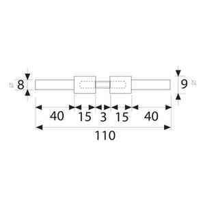 Husillo dividido 55/fresado 8/9 55mm + 9/8mm - Product Image 1