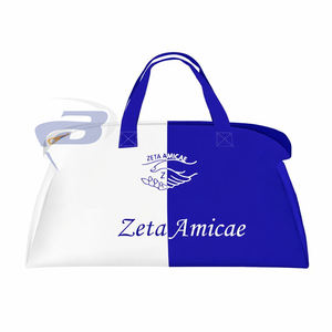 Zeta Phi Beta Amicae Duffle <b>Bag</b> Luxury Two Tone Blue & White Sorority Travel Gym Light Weight Zipper Letter Pattern <b>for</b> <b>Women</b> - Product Image 2