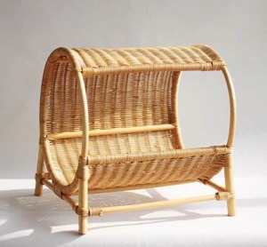 Litière pour chat en rotin véritable naturel, faite à la main, design original - Product Image 6