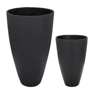 Vase noir de base, adapté aux centres de table de restaurant et à la décoration de hall d'hôtel, fabriqué à la main en Inde - Product Image 1