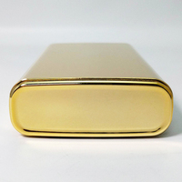 Power Bank Ultra Tipis Portabel Berlapis Emas 24kt Mewah OEM yang Dipersonalisasi, Baterai Eksternal 15000mAh