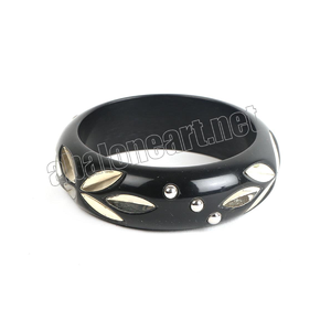 Glass <b>Beaded</b> Bangles in Vibrant Hues Floral Enamel Work Brass Bangles Indian Handcrafted Bangles - Product Image 4