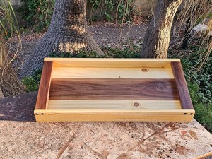 Bandeja para servir de madera de roble con esquinas redondeadas, plato de madera, tablero para servir, accesorios para espacios de trabajo hechos a mano | Refinado | - Product Image 6