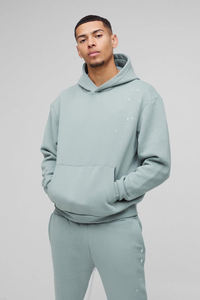 Conjunto Deportivo de Algodón 100% con Diseño de Tendencia 2026, Colores Desteñidos por el Sol, Pantalones Anchos y Sudadera con Capucha, Conjunto Deportivo Holgado de Invierno para Hombre - Product Image 6