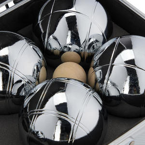 <span class=keywords><strong>Jeu</strong></span> <span class=keywords><strong>de</strong></span> boules <span class=keywords><strong>de</strong></span> <span class=keywords><strong>pétanque</strong></span> en acier inoxydable, <span class=keywords><strong>jeu</strong></span> <span class=keywords><strong>de</strong></span> bocce durable et portable pour le jardin avec boîte en bois - Product Image 4
