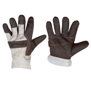 Guantes de seguridad para construcción de alta resistencia, guantes de aparejo de cuero dividido para ocultar muebles, protección de manos Industrial, Material de jardinería - Product Image 1