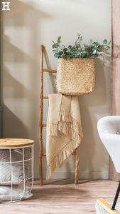Eco-Friendly Bamboo <b>Ladder</b> Towel Rack Fast Delivery for <b>Bathroom</b> or Kitchen Handmade Farmhouse Furniture From Vietnam - Product Image 3