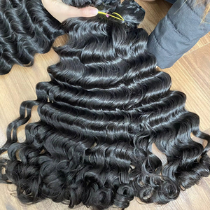 Extensions de cheveux vietnamiennes ondulées lisses et soyeuses, non transformées, styles à boucles profondes, vendeur de cheveux de qualité, 100% - Product Image 1