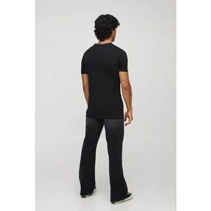 Camisetas de peso pesado con hombros caídos para hombre, tops de calle en blanco de gran tamaño de algodón de lujo de 240 GSM con opción de logotipo personalizado - Product Image 2