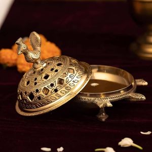 Doop Dani sambrani loban Burner ทองเหลืองปักธูปทองเหลือง - Product Image 4