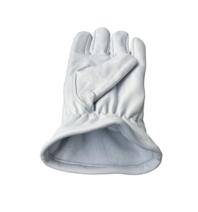 Guantes Past Master Blue Lodge de cuero blanco con emblema de regulación de California negro 2025 Masonic Regalia Freemasons Guantes OEM - Product Image 3