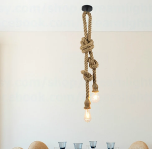 Suspension nautique Lampe à corde suspendue Support fait main Lampe de haute qualité - Product Image 2