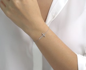 Hermosa pulsera cruzada de diamantes cultivados en laboratorio, pulsera diaria, pulsera Simple, excelente corte, joyería personalizada, el mejor regalo para ella - Product Image 4