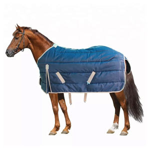 Tapis stable de haute qualité 420D Matty Black avec rembourrage en coton et doublure en nylon pour l'hiver 300 GSM Dernier prix - Product Image 3