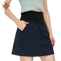 Falda de Tenis Personalizada Ligera de Spandex/Nailon, Transpirable, de Secado Rápido, Anti-UV, de Cintura Alta, Ropa de Yoga para Adultos