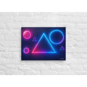 IB Studios Premium Canvas Art-Neon Apex Geometry Design geometrico elegante - Product Image 4