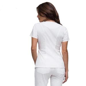 Blouse médicale unisexe élégante, confortable et écologique à manches courtes pour l'hiver, couleur unie, durable, pour usage hospitalier - Product Image 3