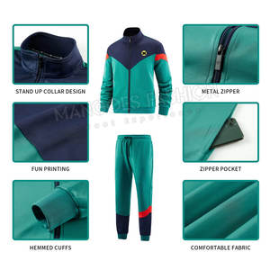 ชุดวอร์มลำลองผ้าโพลีเอสเตอร์/คอตตอนคุณภาพสูง ปักโลโก้ตามสั่ง แขนยาวทรงปกติสำหรับผู้ชาย ดีไซน์ OEM สำหรับฤดูใบไม้ผลิ - Product Image 3