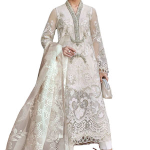 Vestido de fiesta largo bordado de 3 piezas para mujer, nuevo diseño 2025, vestido de fiesta Maxi elegante para mujer a la venta - Product Image 1