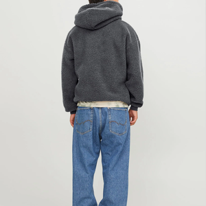 Sweat à capuche en polaire sherpa d'hiver fabriqué au Pakistan, 100% coton, doublure en fausse fourrure, couleurs et tailles personnalisées, OEM, teinture unie, broderie - Product Image 3