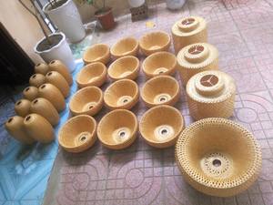 ขายโคมไฟไม้ไผ่แบบดั้งเดิมที่ทนทานจากเวียดนาม-โคมไฟจี้เพดานทำมือสำหรับความเงียบสงบกลางแจ้งและเสน่ห์ของบ้าน - Product Image 6