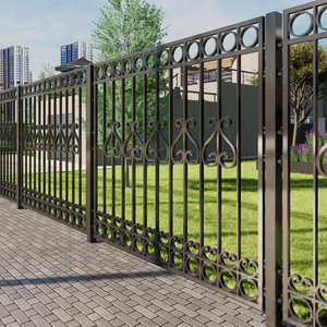 Clôture en fer forgé avec des éléments d'intimité et des motifs intemporels, parfaite pour les villas, les jardins modernes et les projets résidentiels - Product Image 5