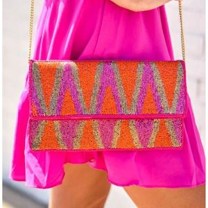Pochette à monnaie douce faite à la main avec broderie Sac à main compact perlé pour sac à main perlé pour filles - Product Image 4