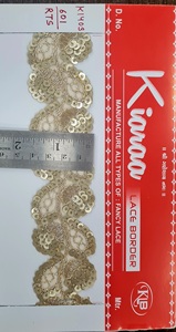 Diseñador bordado 9 metros tejido Premium Organza encaje borde lujo moda nupcial para novia tradicional Lehenga - Product Image 6