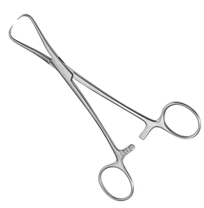 Fórceps quirúrgicos manuales de acero inoxidable de 19cm con mangos en ángulo Fuente de alimentación de agarre - Product Image 1