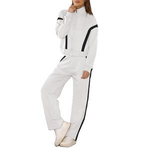 OEM Jogger Suit Stripe Loose for Women <b>Lounge</b> <b>Sets</b> for Women Sweatsuit <b>2</b> <b>Piece</b> Outfits Jackets & Wide Leg Sweatpants <b>set</b> 2026 - Product Image 4
