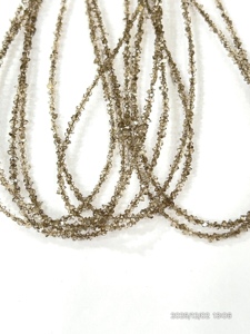 Cuentas de Cuarzo Herkimar con Recubrimiento de Diamante, Color Gris Claro Natural, Calidad AAA, Tamaño 2-3 mm - Product Image 3