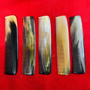 Peine de pelo de cuerno de búfalo de alta calidad 100% ecológico hecho a mano producto artesanal Natural - Product Image 4