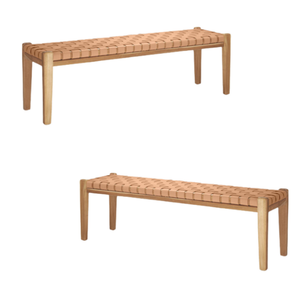 Ottoman <b>Bench</b> Legs Solid Wooden and Rattan <b>Seat</b> for Outdoor Furniture Gadren Ottoman Patio Ottoman Direct Factory - Product Image 1