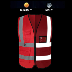 Vente en gros Gilet réfléchissant haute visibilité personnalisé Gilet de sécurité extérieur Gilet de sécurité pour la construction avec poches Vêtements réfléchissants sans manches - Product Image 2