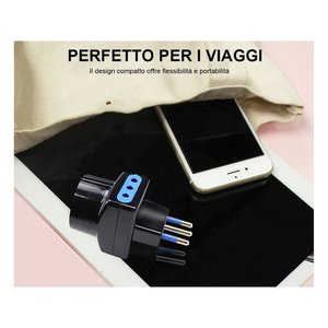Ba cắm Adapter 10A 2 ý 10A ổ cắm + 1 Schuko 10A Đen-Vật liệu điện/phích cắm, đa ổ cắm và mở rộng - Product Image 5