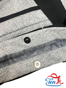 <b>Canvas</b> <b>Tote</b> <b>Bag</b> with Zipper Closure Power Saver Simple Style for Travel & Shopping All Seasons Customized Size - Product Image 2