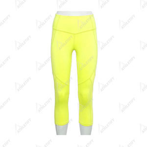 Mallas de yoga con cintura elástica personalizadas para mujer-Mallas de gimnasio sin costuras de cintura alta para yoga y fitness-Proveedor de etiqueta privada - Product Image 2