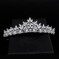 JR MOQ 2 pièces en gros, bijoux en laiton, finition or brillant/nickel, accessoires pour cheveux, diadème de mariage pour femmes, créateur
