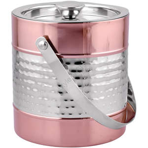 ชุดบาร์สแตนเลส4ชิ้นดีไซน์แบบทุบประกอบด้วยถังน้ำแข็งและอ่างเครื่องดื่ม - Product Image 4