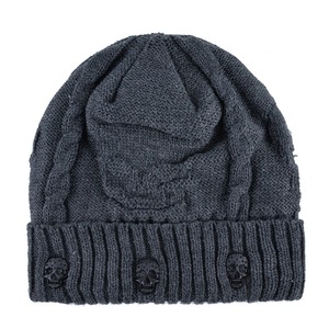 Gorro liso acrílico 100% para mantener el calor, gorro de invierno tejido con puños personalizado para mujeres y hombres - Product Image 5