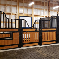JH extérieur fantaisie préfabriqué en bois de bambou cheval box stable panneaux équipement de luxe pour chevaux