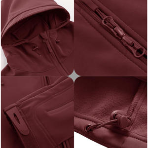 Vêtement en tissu doux au toucher, meilleur produit, matériau chaud, poches extérieures avec couvercle, veste de randonnée imperméable à capuche - Product Image 2