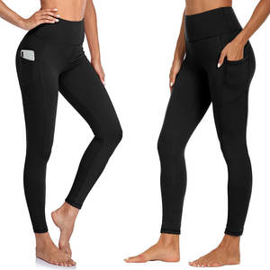 Venta al por mayor de pantalones de yoga elásticos de cintura alta para las mujeres logotipo personalizado Activewear Leggings Casual Fitness y uso del gimnasio - Product Image 1