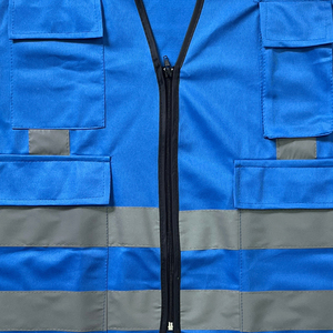 Gilets de sécurité haute visibilité pour la sécurité routière, 100% polyester, vêtements de travail, gilet haute visibilité avec bandes réfléchissantes pour les travailleurs - Product Image 4
